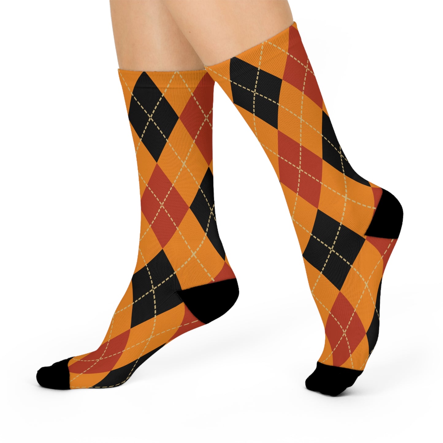 Diamond Checkered Crew Socks