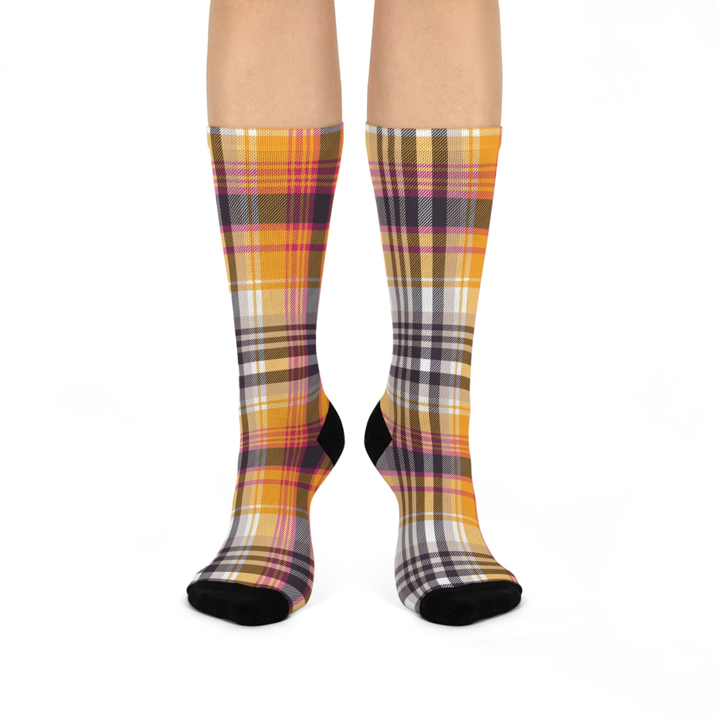 Plaid Crew Socks