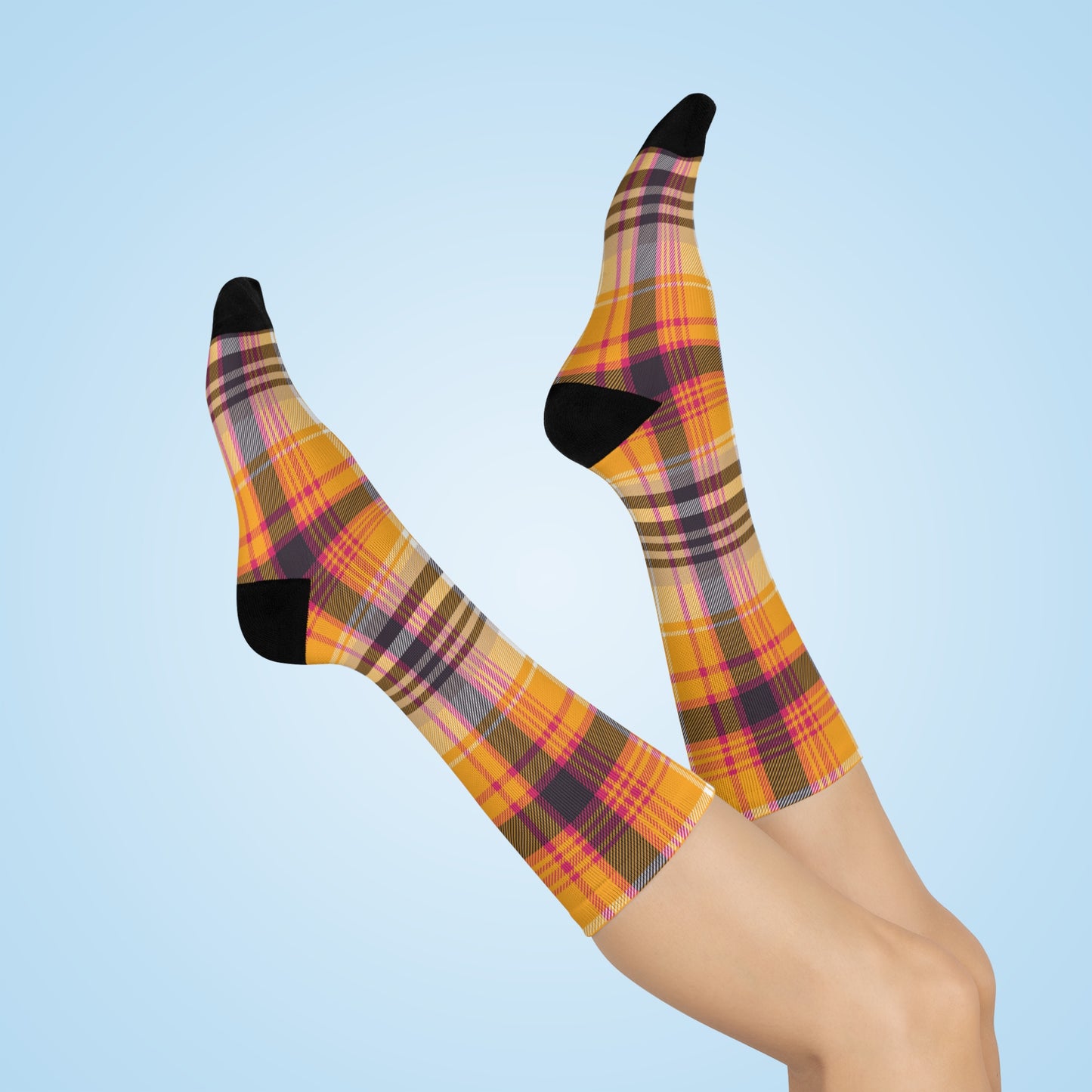 Plaid Crew Socks