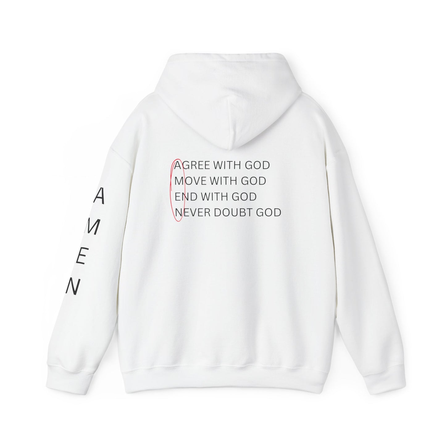 AMEN Unisex Hooded Sweatshirt - Religious Apparel, Pray Pullover, Religious Gift