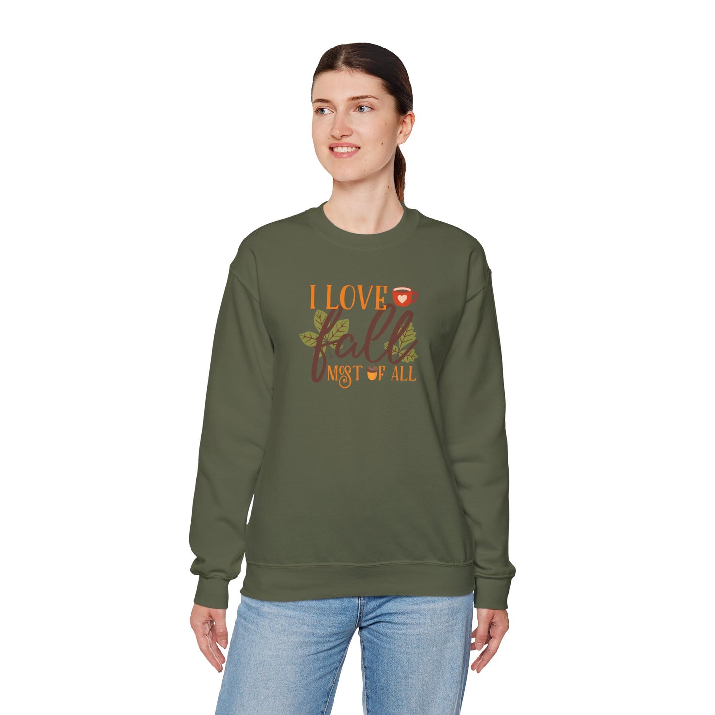 I Love Fall Most Of ALL Crewneck Sweatshirt