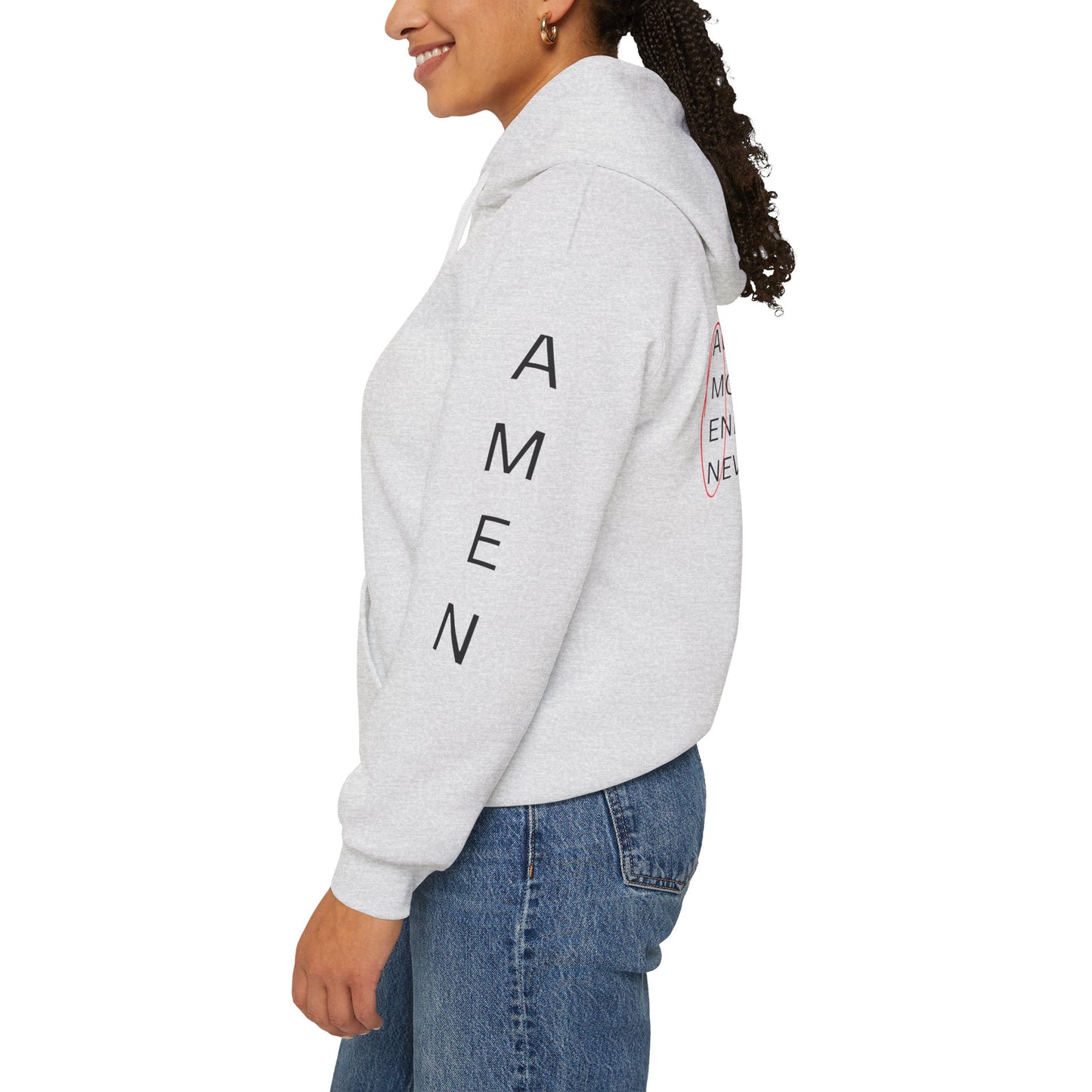 AMEN Unisex Hooded Sweatshirt - Religious Apparel, Pray Pullover, Religious Gift