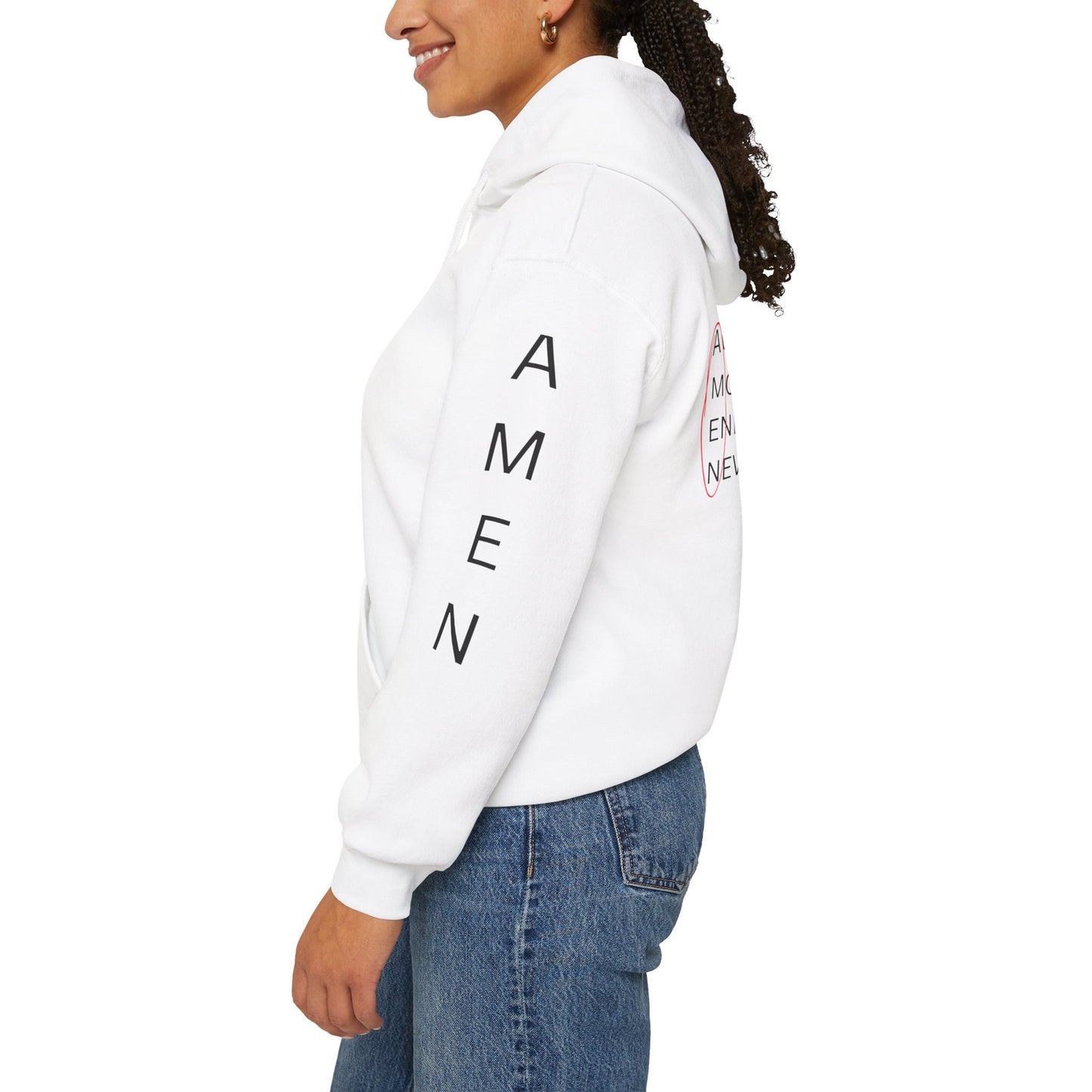 AMEN Unisex Hooded Sweatshirt - Religious Apparel, Pray Pullover, Religious Gift