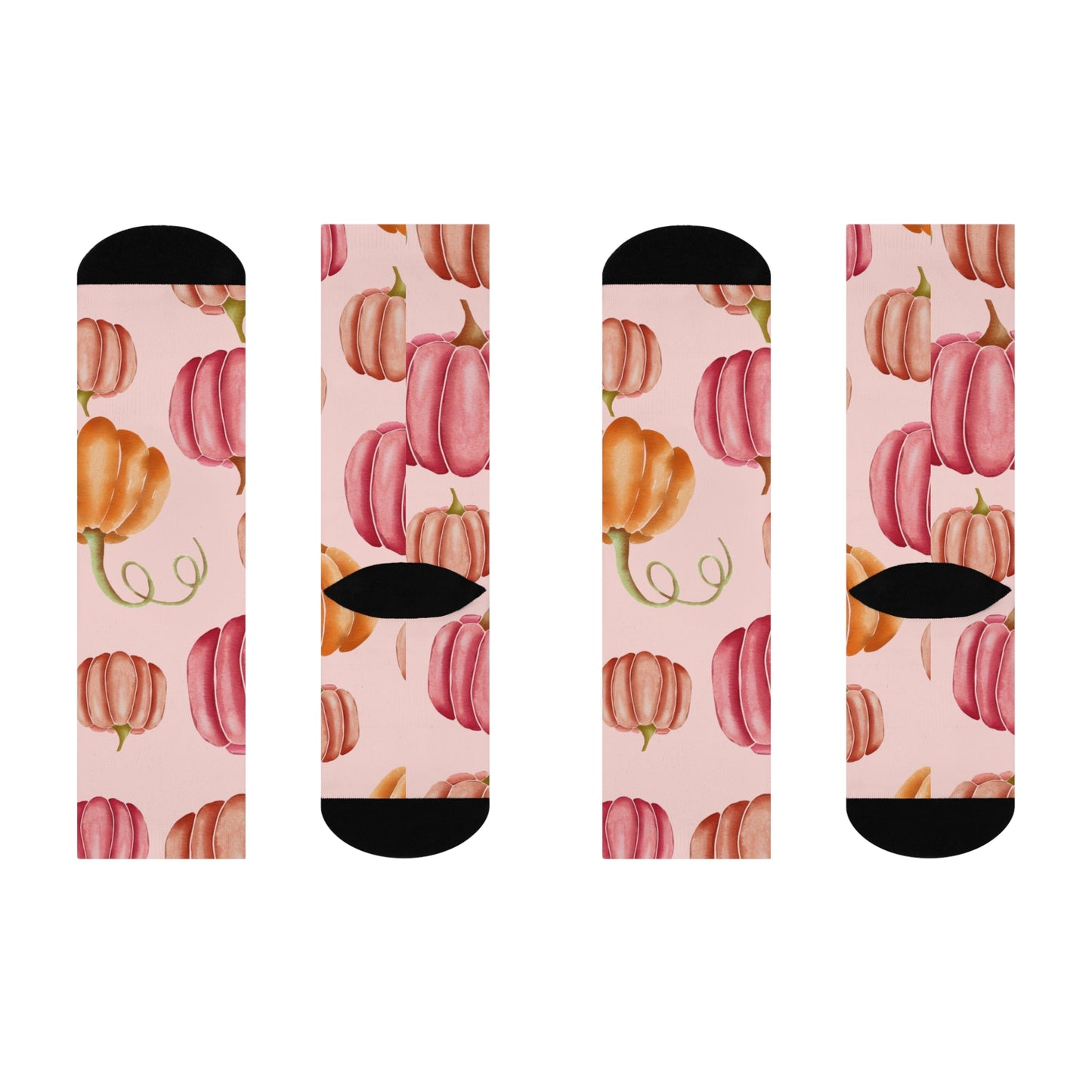 Pink Pumpkin Crew Socks