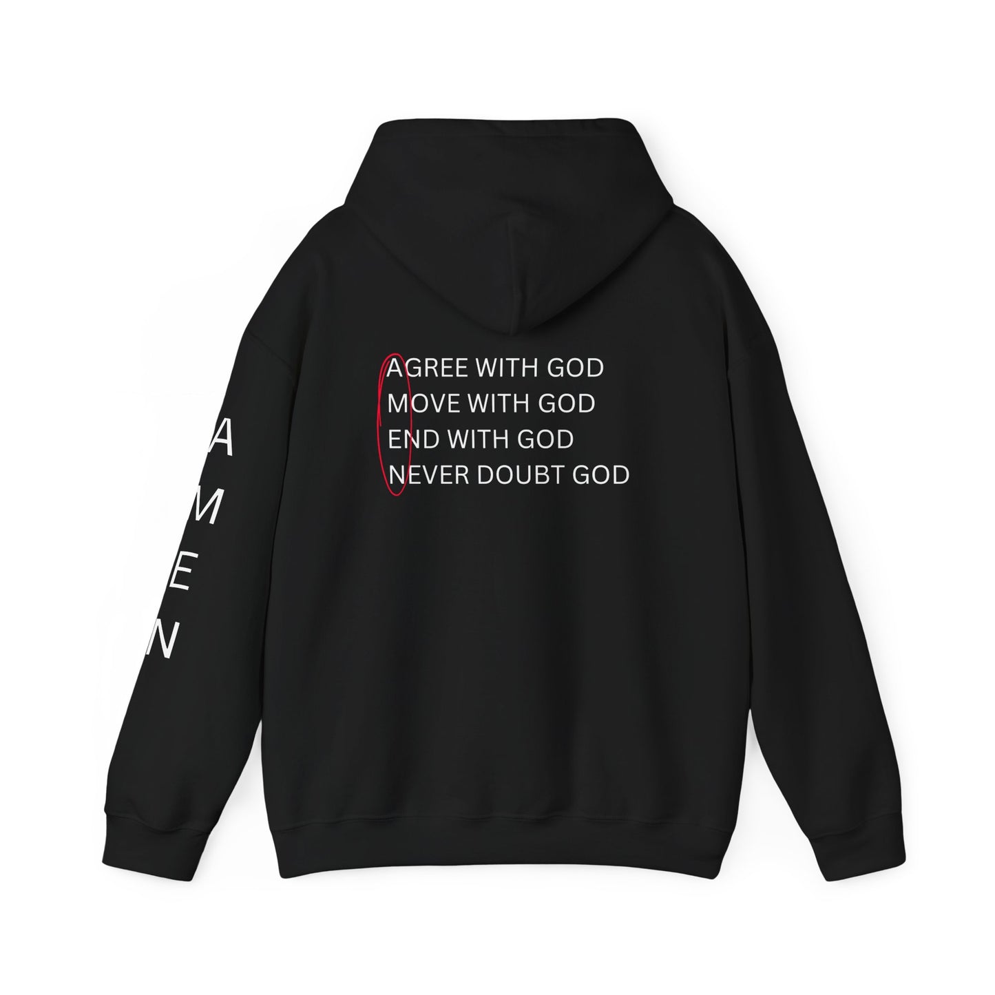 AMEN Unisex Hooded Sweatshirt - Religious Apparel, Pray Pullover, Religious Gift