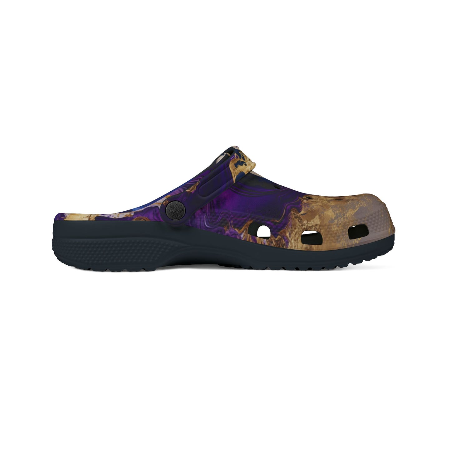 Purple and Gold Rubber Foam Shoes