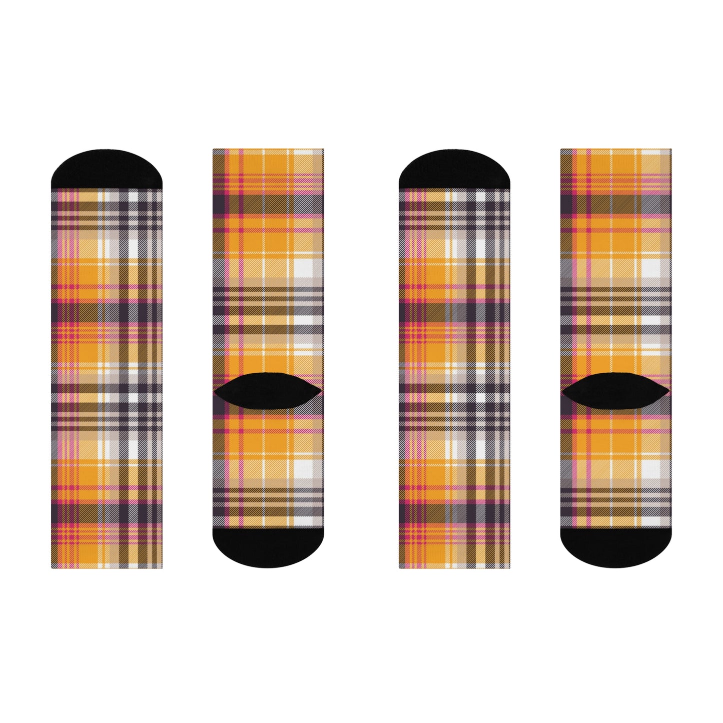 Plaid Crew Socks