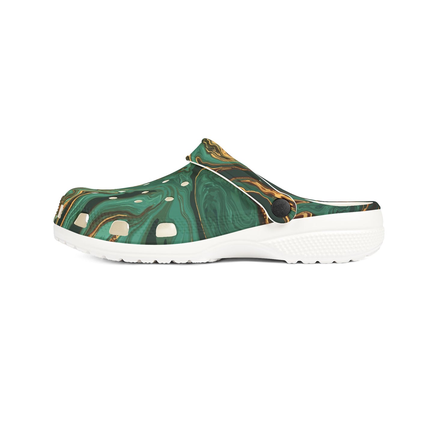 Green and Gold Rubber Foam Shoes