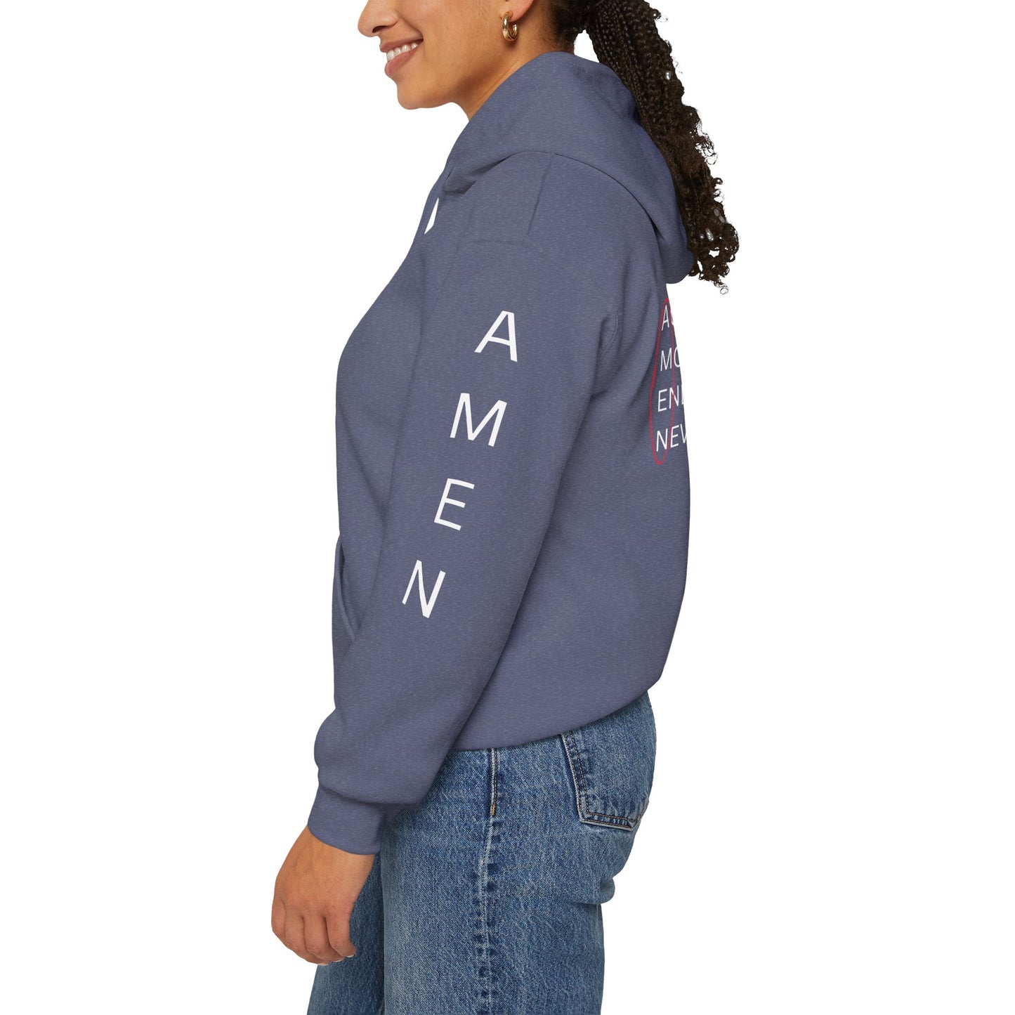 AMEN Unisex Hooded Sweatshirt - Religious Apparel, Pray Pullover, Religious Gift