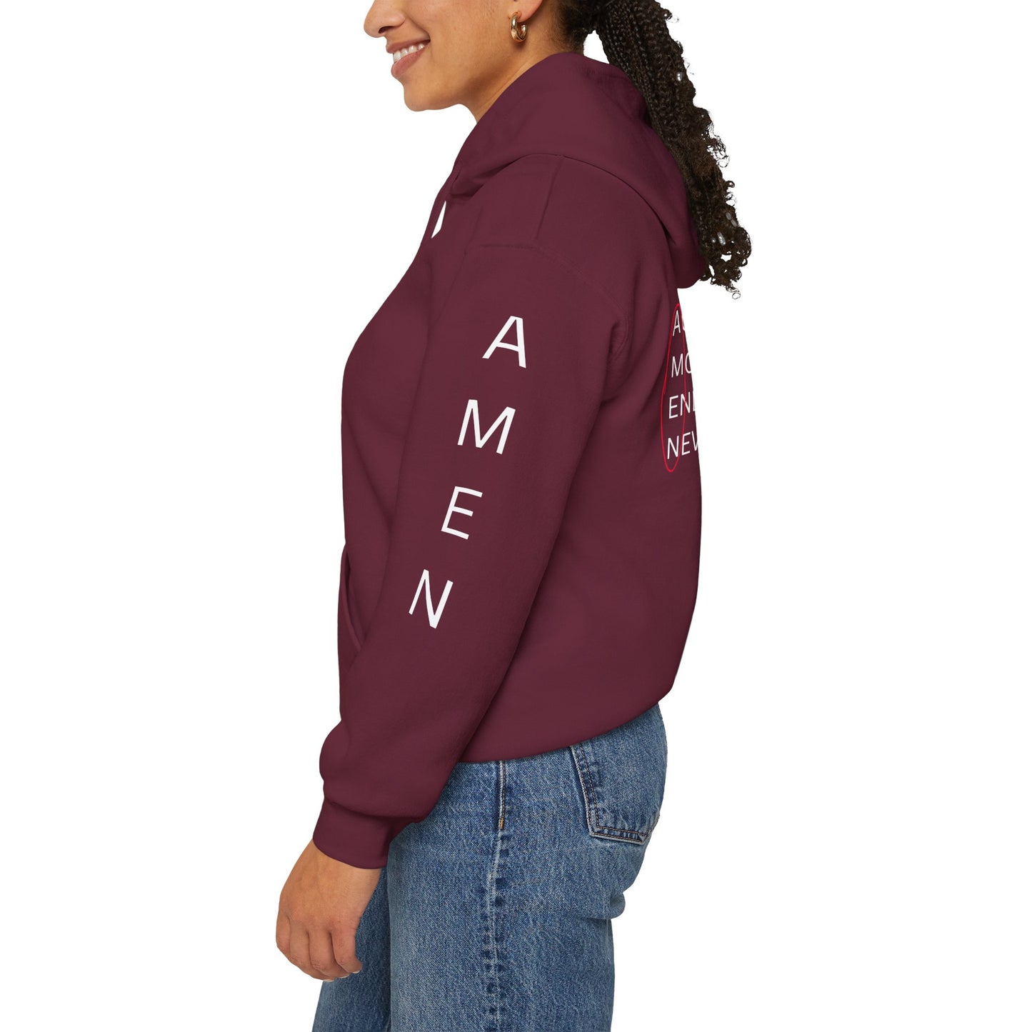 AMEN Unisex Hooded Sweatshirt - Religious Apparel, Pray Pullover, Religious Gift