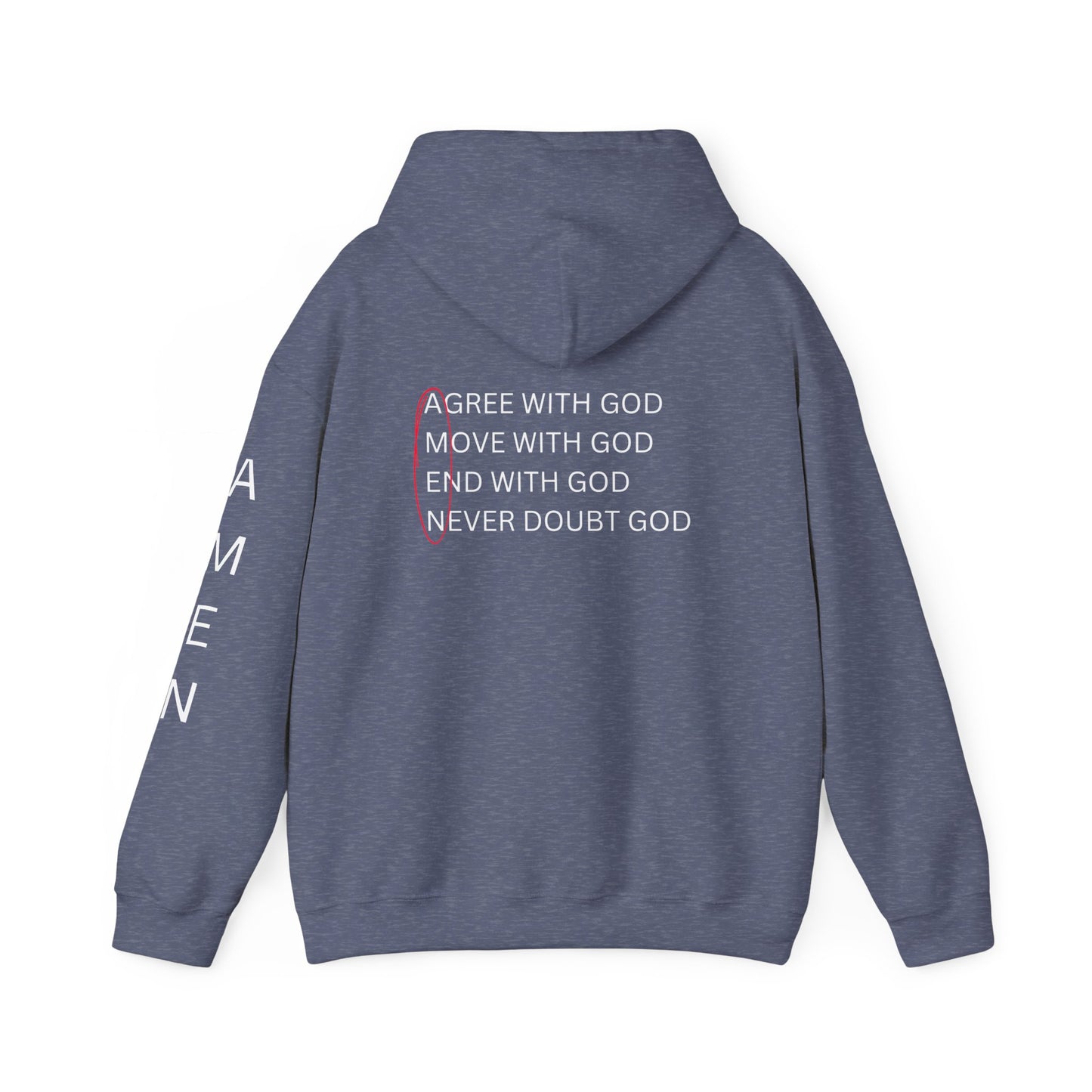 AMEN Unisex Hooded Sweatshirt - Religious Apparel, Pray Pullover, Religious Gift