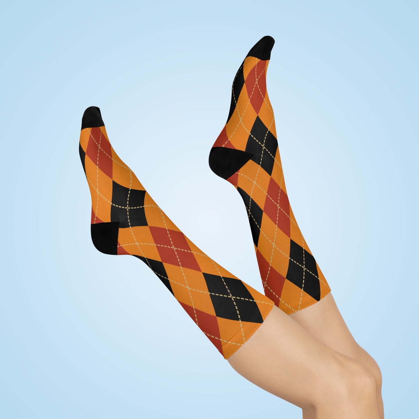 Diamond Checkered Crew Socks