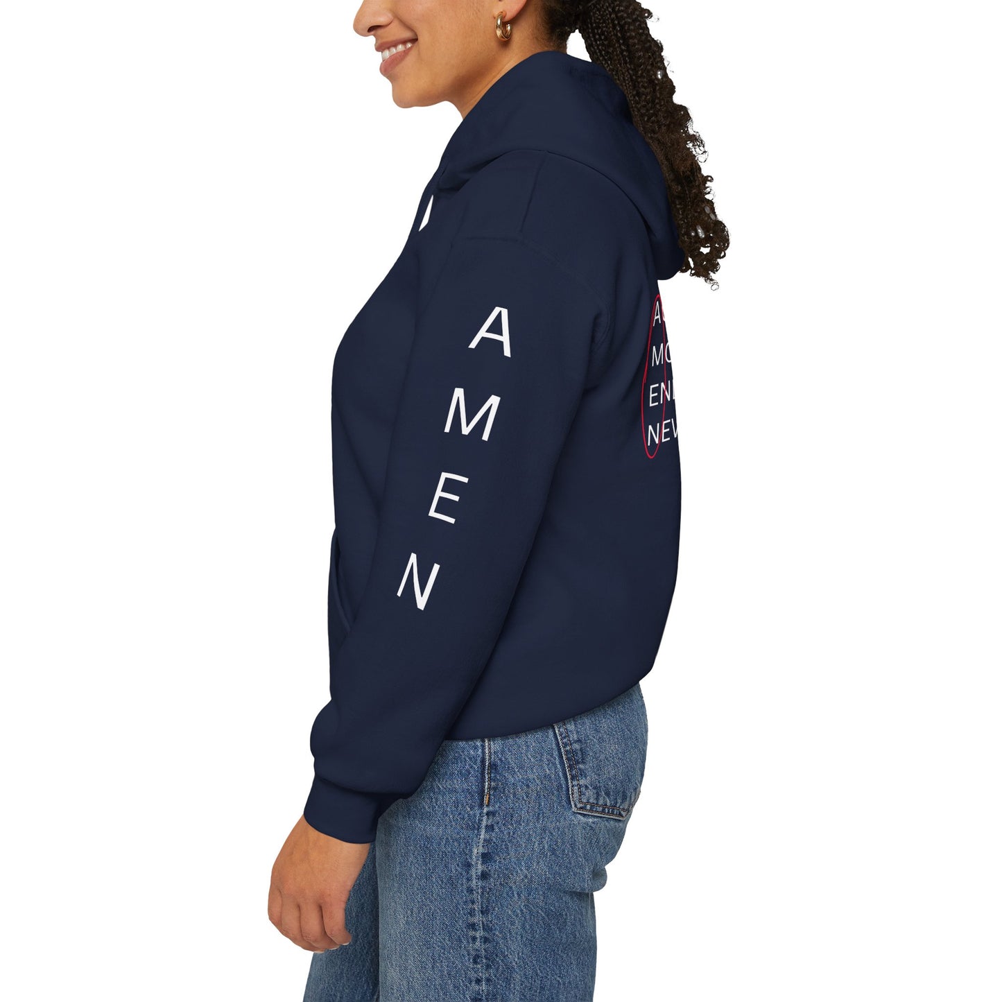 AMEN Unisex Hooded Sweatshirt - Religious Apparel, Pray Pullover, Religious Gift