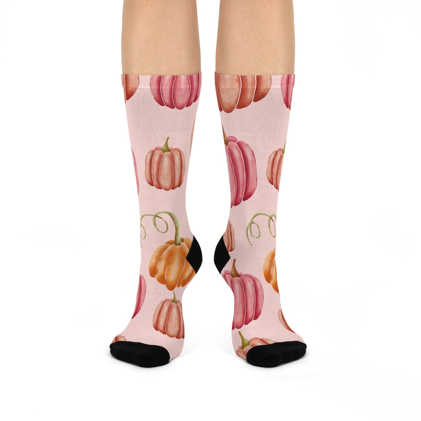 Pink Pumpkin Crew Socks