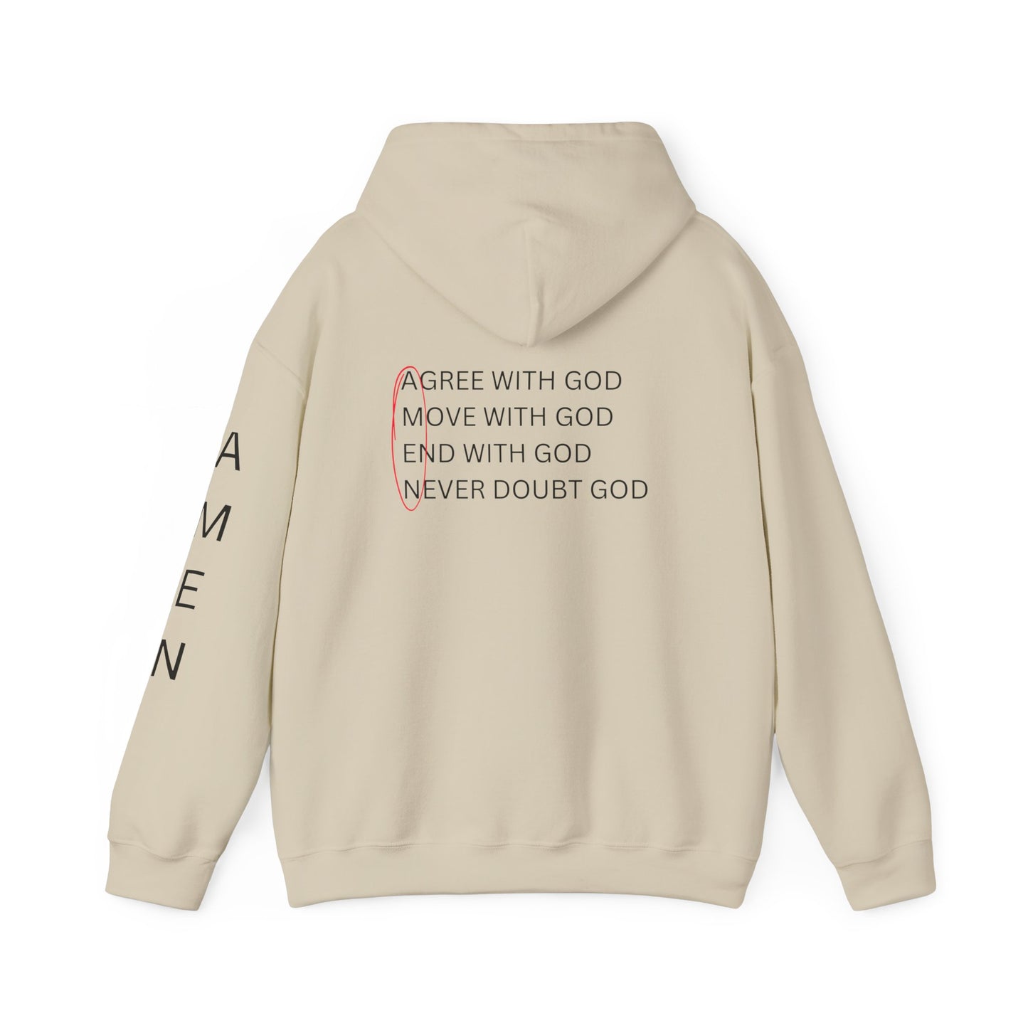 AMEN Unisex Hooded Sweatshirt - Religious Apparel, Pray Pullover, Religious Gift