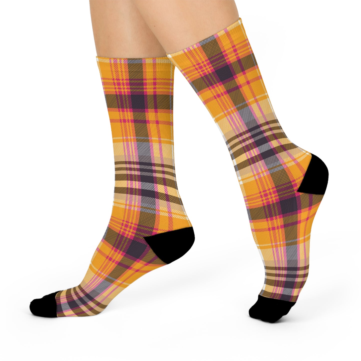 Plaid Crew Socks