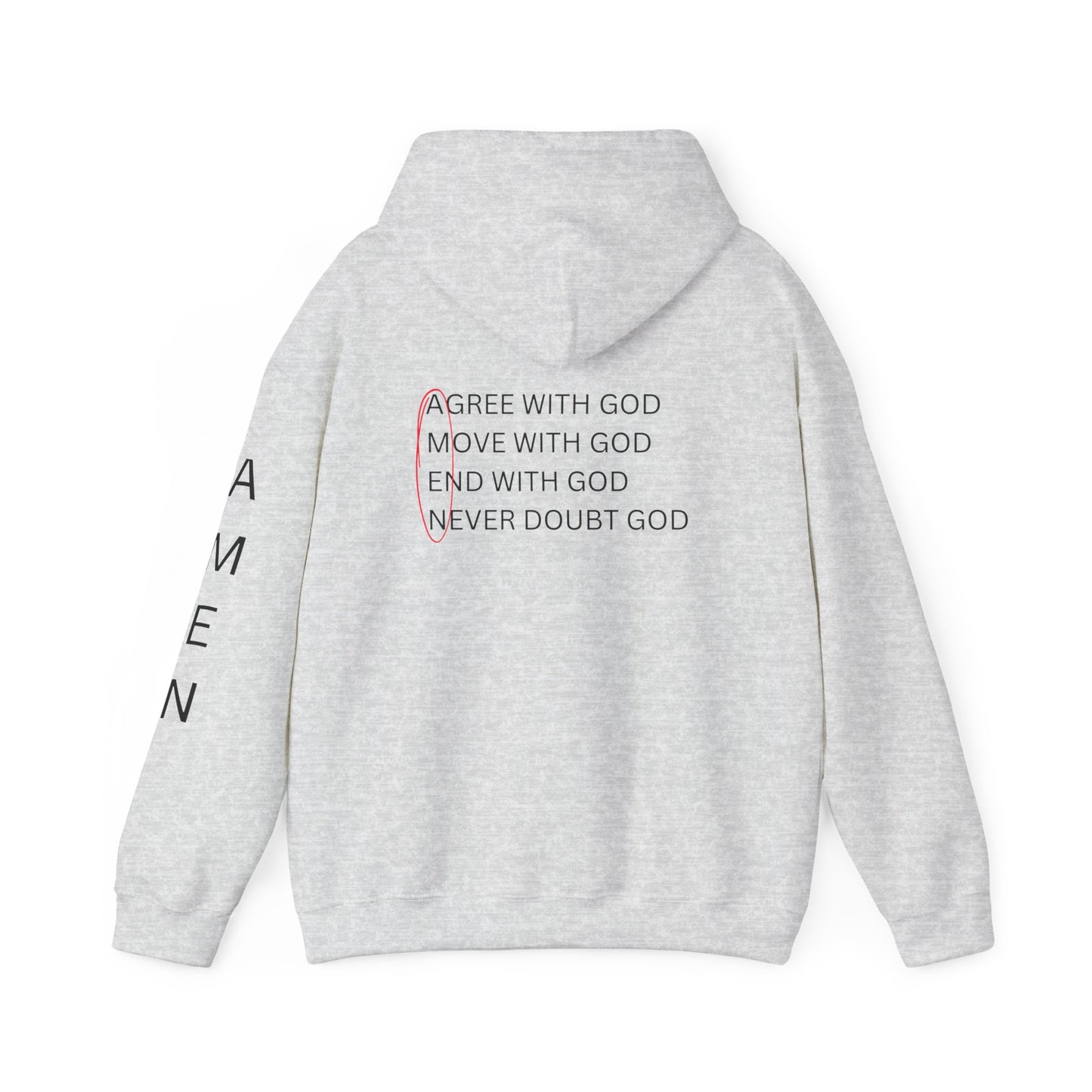 AMEN Unisex Hooded Sweatshirt - Religious Apparel, Pray Pullover, Religious Gift