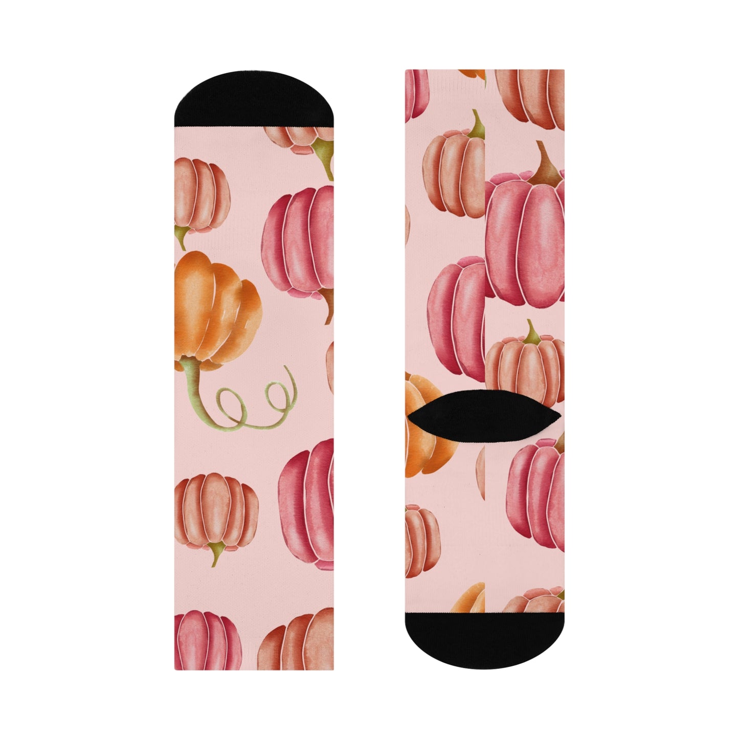 Pink Pumpkin Crew Socks