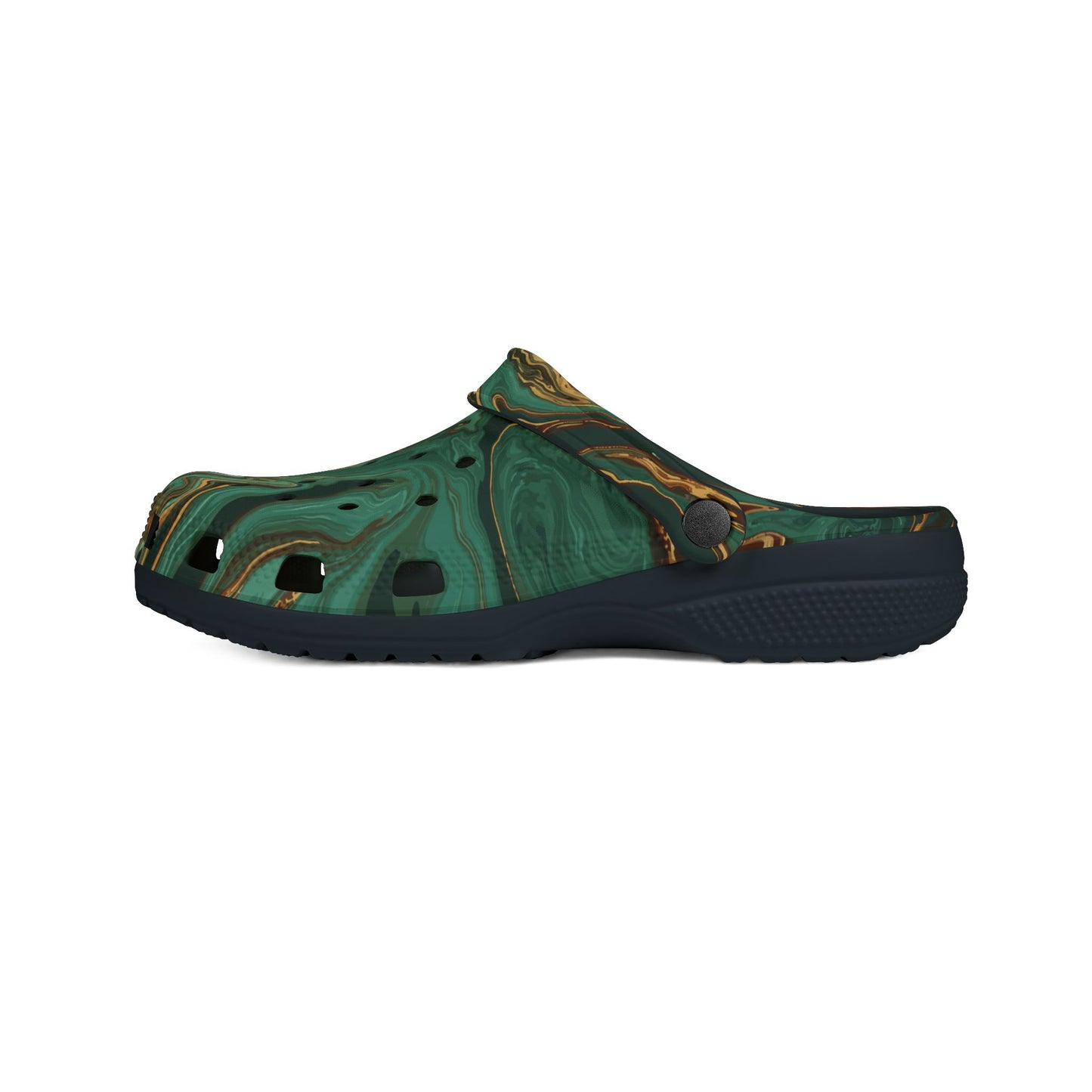 Green and Gold Rubber Foam Shoes